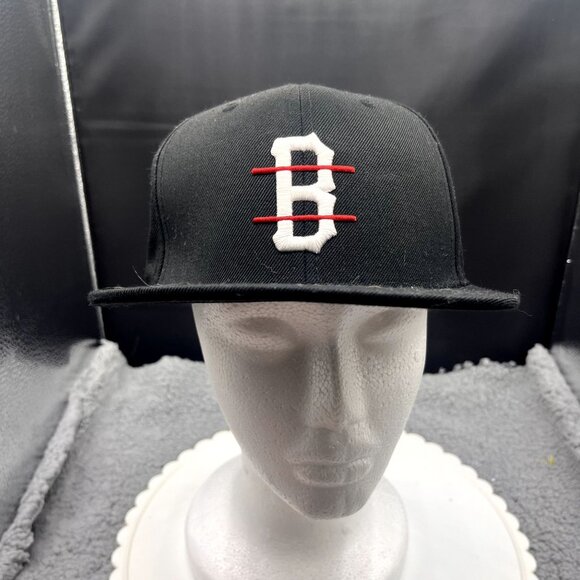 Black Scale Logo Black Flat Brim Adjustable Snap Back Hat Cap - Picture 2 of 5